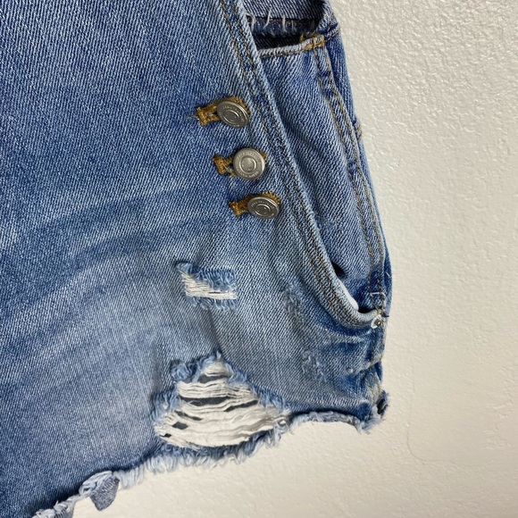 Zara Trafaluc Denim Blue Short Overall Romper Women’s size‎ XS - Picture 7 of 12